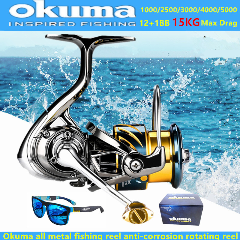 Trolling Reel - Okuma Całkowicie Metalowy Kołowrotek Wędkarski 12+1BB