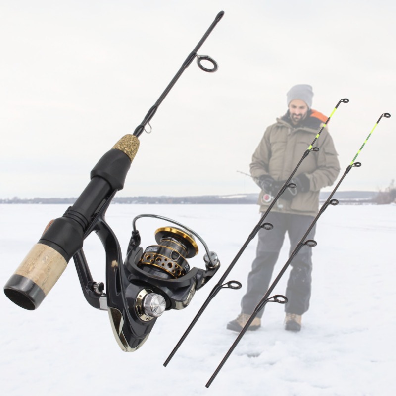 Ice Fishing Reel - 60cm 2 końcówki wędki Kołowrotek Zimowa