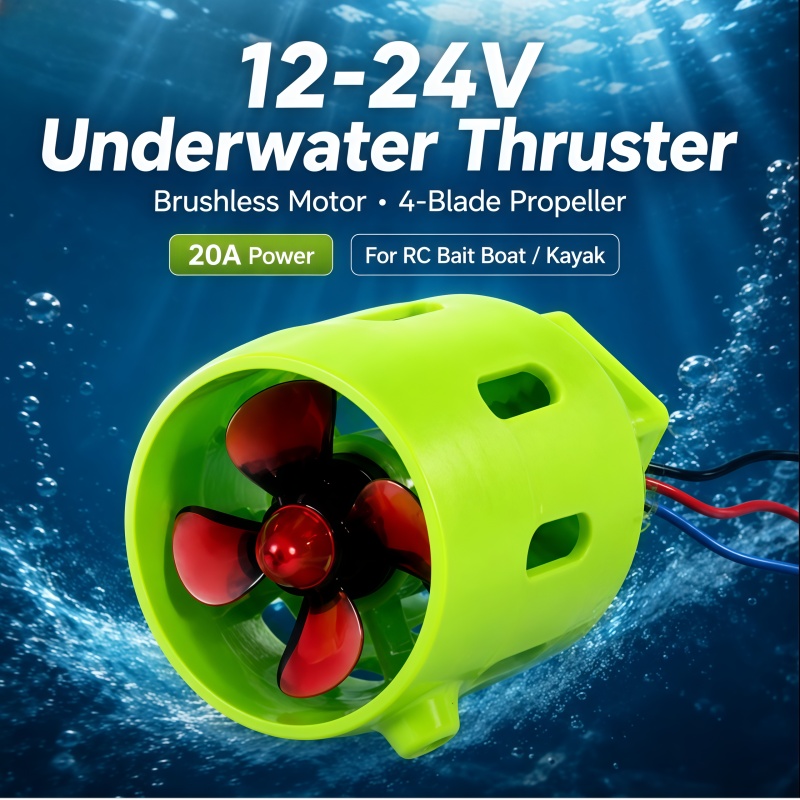 Trolling Reel - Silnik podwodny bezszczotkowy 12-24V 20A, 4-łopatkowy,