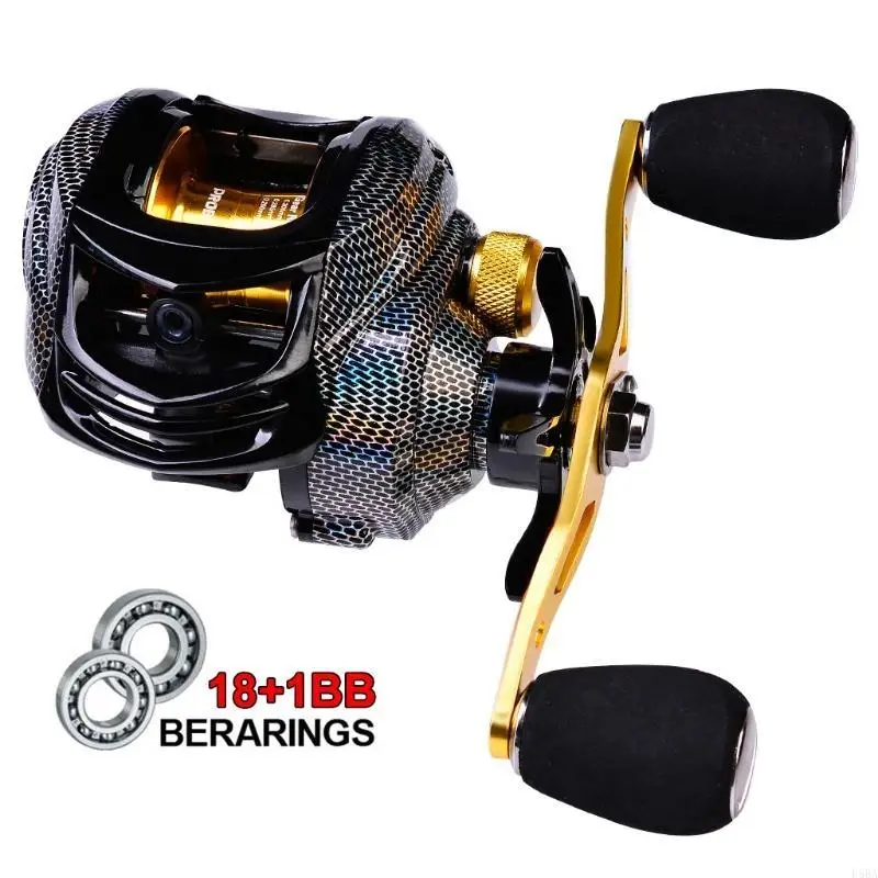Baitcasting Reel - Kołowrotek castingowy 652F, 18+1 łożysk, ultralekki