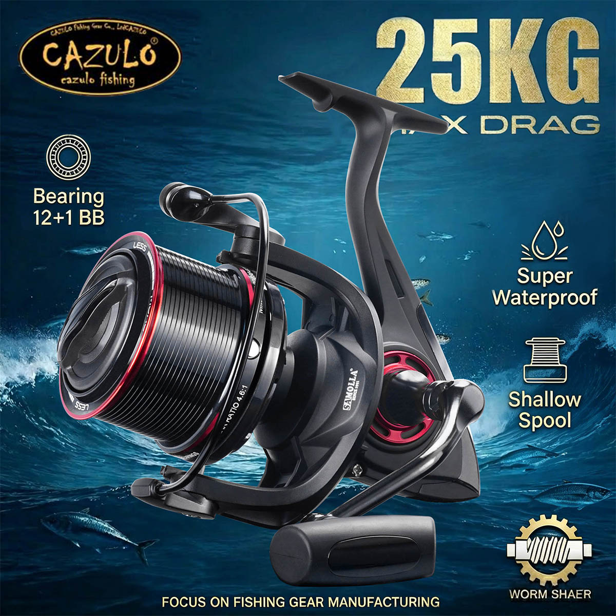 CAZULO Kołowrotek spinningowy  – Surf Reel recenzja i cena